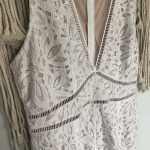 Lulus’s white bridal jumpsuit